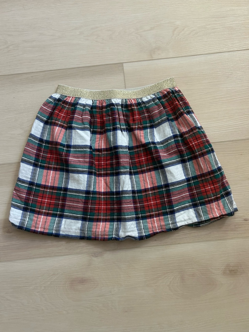 Girls Plaid Christmas skirt - size 7